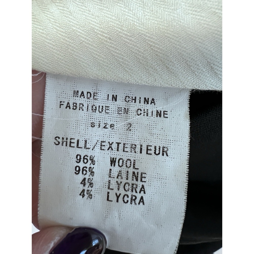 Theory Emery Tailor Womens Trousers Wide Leg Pants Sz 2 Wool Blend Preppy - Picture 6 of 13